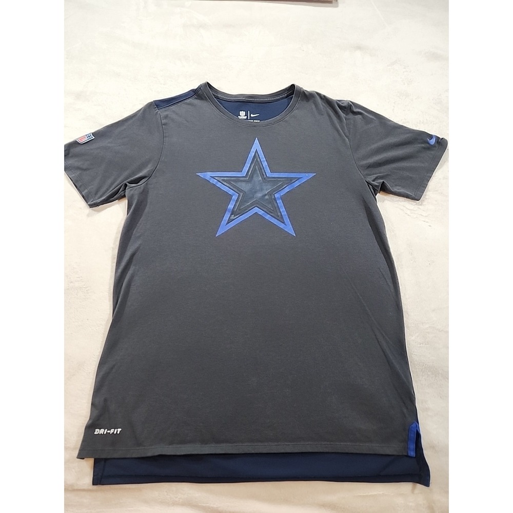 Dallas Cowboys NFL On Field Apparel Nike Dri Fit Tee Mens Large Athletic Gray
